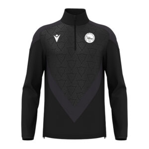 1/4 Zip Textured Top - Black/Dark Grey (RA)
